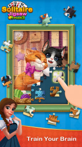 اسکرین شات 1 بازی Solitaire Jigsaw Puzzle