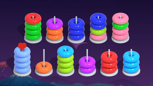 اسکرین شات بازی Color Hoop Sort - Ring Puzzle 8