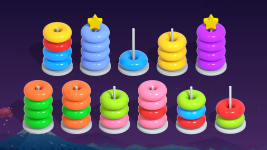 اسکرین شات بازی Color Hoop Sort - Ring Puzzle 6