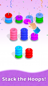 اسکرین شات بازی Hoop Sort - Color Ring Puzzle 1