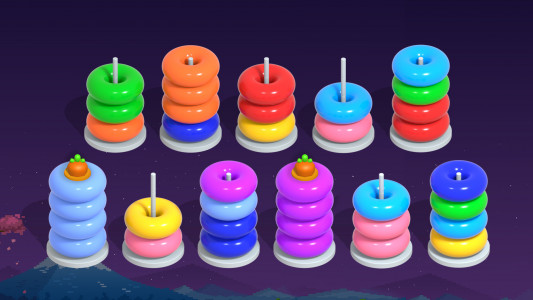 اسکرین شات بازی Color Hoop Sort - Ring Puzzle 7
