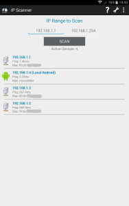 اسکرین شات برنامه IP Scanner 3