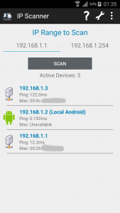 اسکرین شات برنامه IP Scanner 1