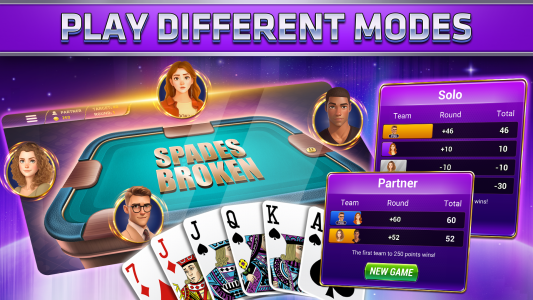 اسکرین شات بازی Spades: Classic Card Game 2