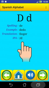 اسکرین شات 5 برنامه Spanish alphabet for students