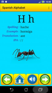 اسکرین شات 3 برنامه Spanish alphabet for students