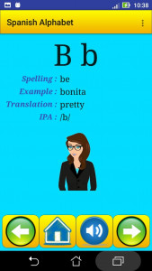 اسکرین شات 1 برنامه Spanish alphabet for students