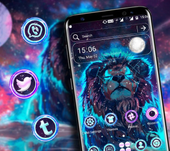 اسکرین شات برنامه Abstract Lion Launcher Theme 5