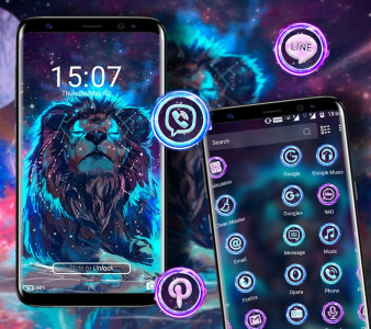 اسکرین شات برنامه Abstract Lion Launcher Theme 2