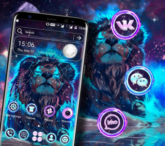 اسکرین شات برنامه Abstract Lion Launcher Theme 1