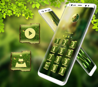 اسکرین شات برنامه Chameleon Frog Launcher Theme 5