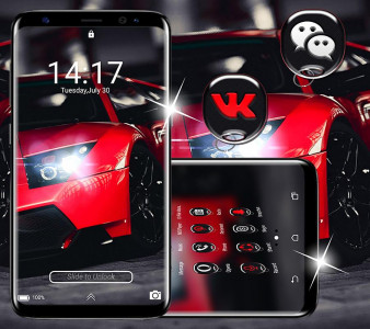 اسکرین شات برنامه Red Car Launcher Theme 4