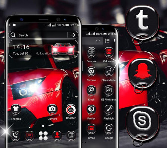 اسکرین شات برنامه Red Car Launcher Theme 1