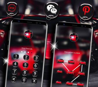 اسکرین شات برنامه Red Car Launcher Theme 3