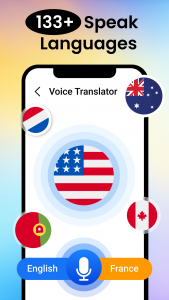 اسکرین شات برنامه Voice translator all language 1