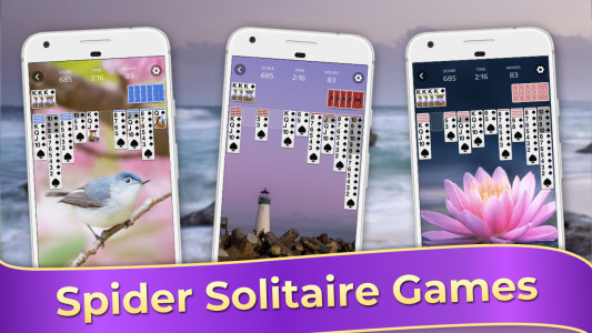 اسکرین شات بازی Spider Solitaire Classic Games 1