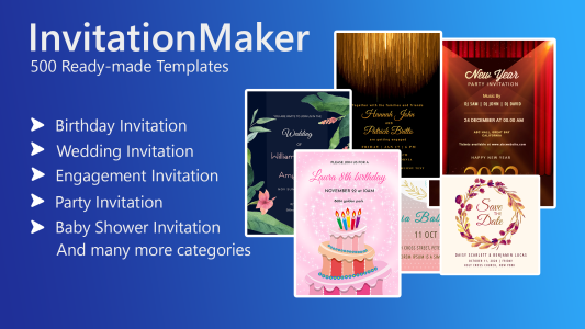 اسکرین شات 1 برنامه Invitation card Maker, Design