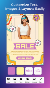 اسکرین شات 2 برنامه Poster maker, Flyer, Banner