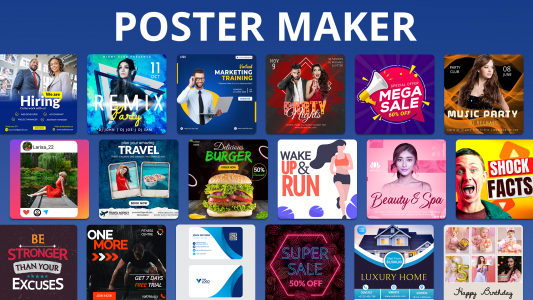 اسکرین شات برنامه Poster Maker & flyer maker app 1