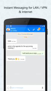 اسکرین شات برنامه Output Messenger 4