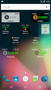 اسکرین شات برنامه Bitcoin Ticker Widget 1