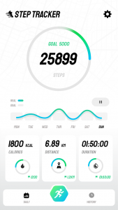 اسکرین شات 1 برنامه Step Tracker - Step Counter