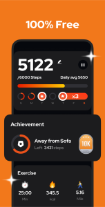 اسکرین شات 1 برنامه Step Counter - Pedometer