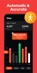 اسکرین شات 2 برنامه Step Counter - Pedometer