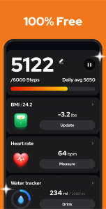 اسکرین شات برنامه Step Counter - Pedometer 1