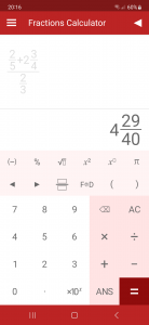 اسکرین شات 3 برنامه Fractions Calculator