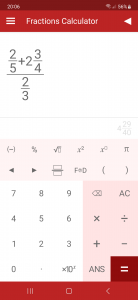 اسکرین شات 2 برنامه Fractions Calculator