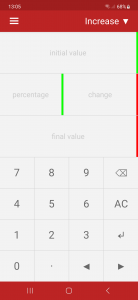 اسکرین شات 1 برنامه Percentage Calculator