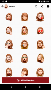 اسکرین شات برنامه WASticker Memoji Sticker Maker 3