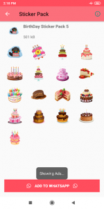 اسکرین شات برنامه Birthday Stickers for Whatsapp, Birthday Wishes 4