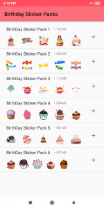 اسکرین شات برنامه Birthday Stickers for Whatsapp, Birthday Wishes 1