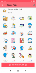 اسکرین شات برنامه Cartoon Stickers for Whatsapp - WAStickerApps 3
