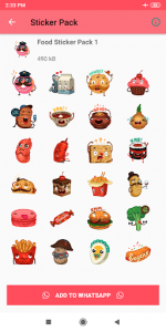 اسکرین شات برنامه Food Stickers for Whatsapp - Food WAStickerApps 3