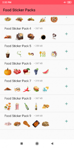 اسکرین شات برنامه Food Stickers for Whatsapp - Food WAStickerApps 2