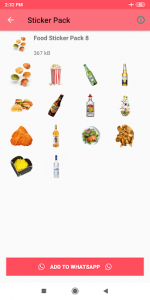 اسکرین شات برنامه Food Stickers for Whatsapp - Food WAStickerApps 4