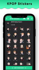 اسکرین شات برنامه KPOP Stickers for Whatsapp 4