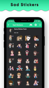 اسکرین شات برنامه Sad Stickers for Whatsapp - Sorry WAStickerApps 3