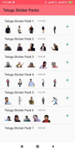 اسکرین شات برنامه Telugu Sticker for Whatsapp - Telugu WAStickerApps 1