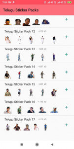 اسکرین شات برنامه Telugu Sticker for Whatsapp - Telugu WAStickerApps 2