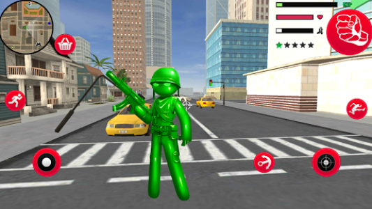 اسکرین شات برنامه Army Men Toy Stickman Rope Hero War Shooter 1