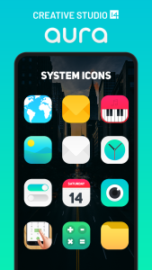 اسکرین شات 1 برنامه Aura Icon Pack