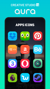 اسکرین شات برنامه Aura Icon Pack 4