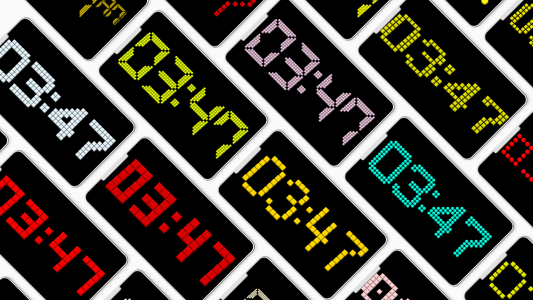 اسکرین شات 1 برنامه Animated Digital Clock-7