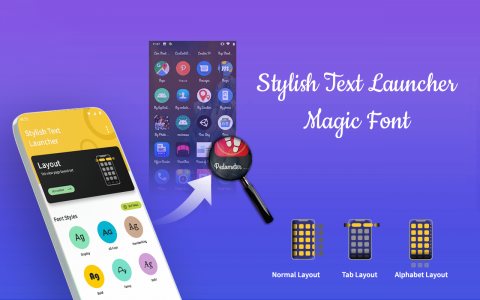 اسکرین شات برنامه Stylish Text Launcher : Magic Font 8