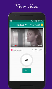 اسکرین شات برنامه Sub4Sub - View4View For Video 4
