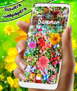 اسکرین شات برنامه Summer Flowers Live Wallpapers 1